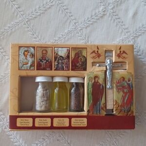 Jerusalem holy earth, holy oil, and holy frankinsence holy area religious set